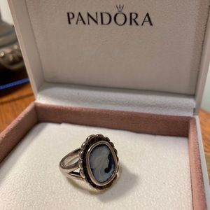 Pandora Agate Cameo Silver ring